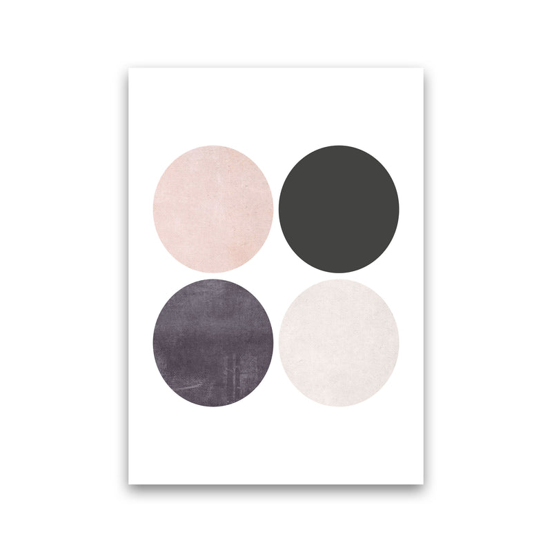 Circles pink cotton Art Print by Pixy Paper Print Only