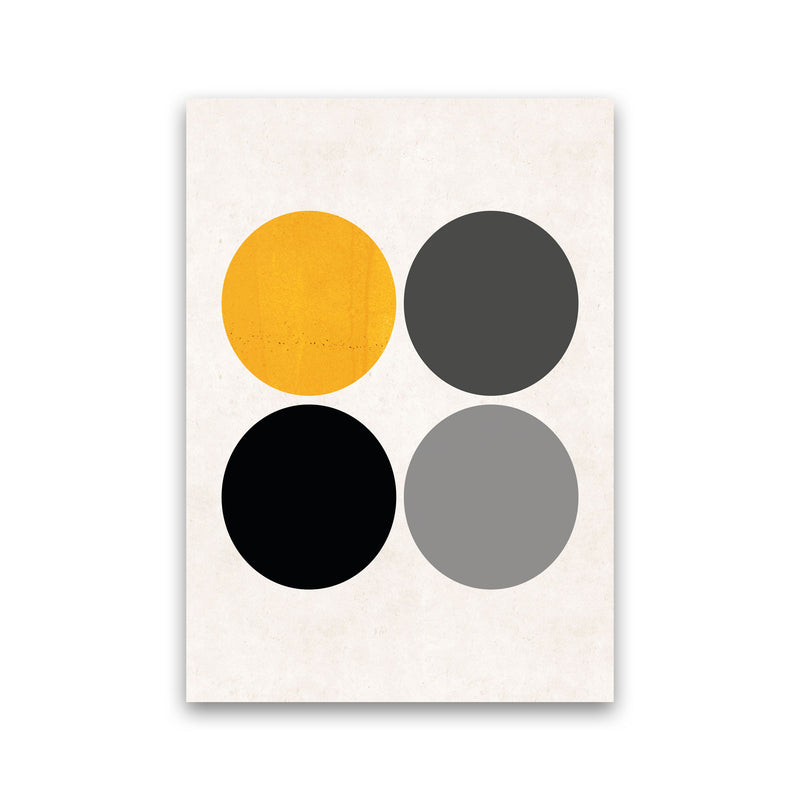Circles Mustard Art Print by Pixy Paper Print Only