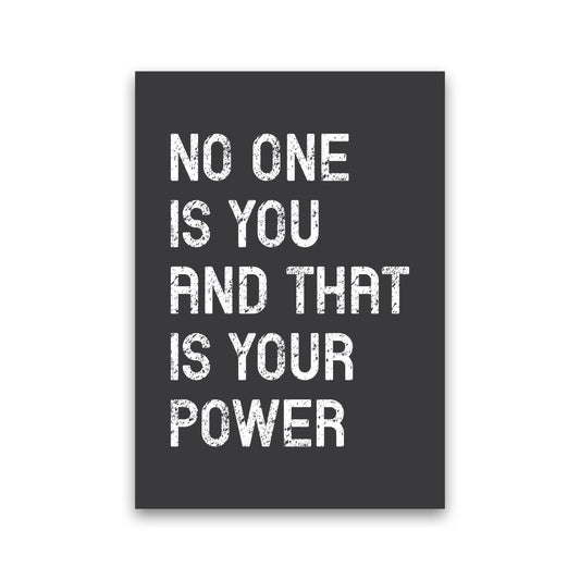 No One Is You Art Print by Pixy Paper Print Only