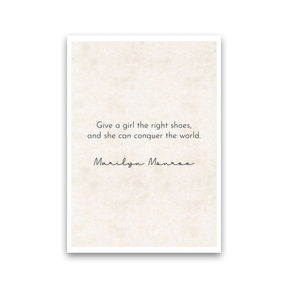 Right Shoes - Marilyn Monroe Art Print by Pixy Paper Print Only