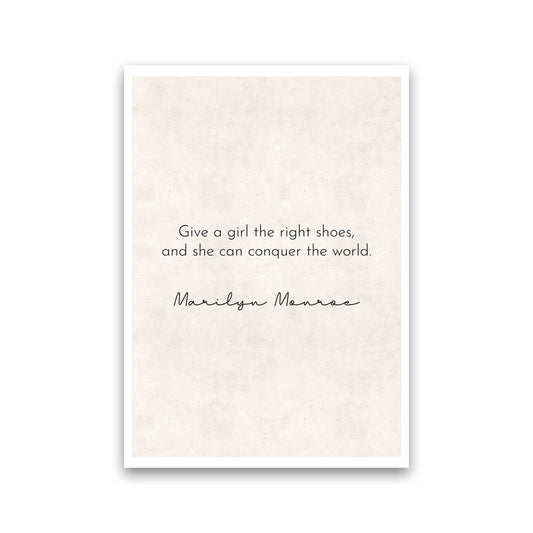 Right Shoes - Marilyn Monroe Art Print by Pixy Paper Print Only