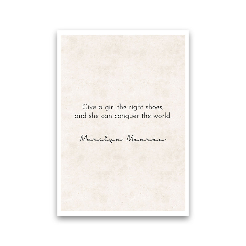Right Shoes - Marilyn Monroe Art Print by Pixy Paper Print Only