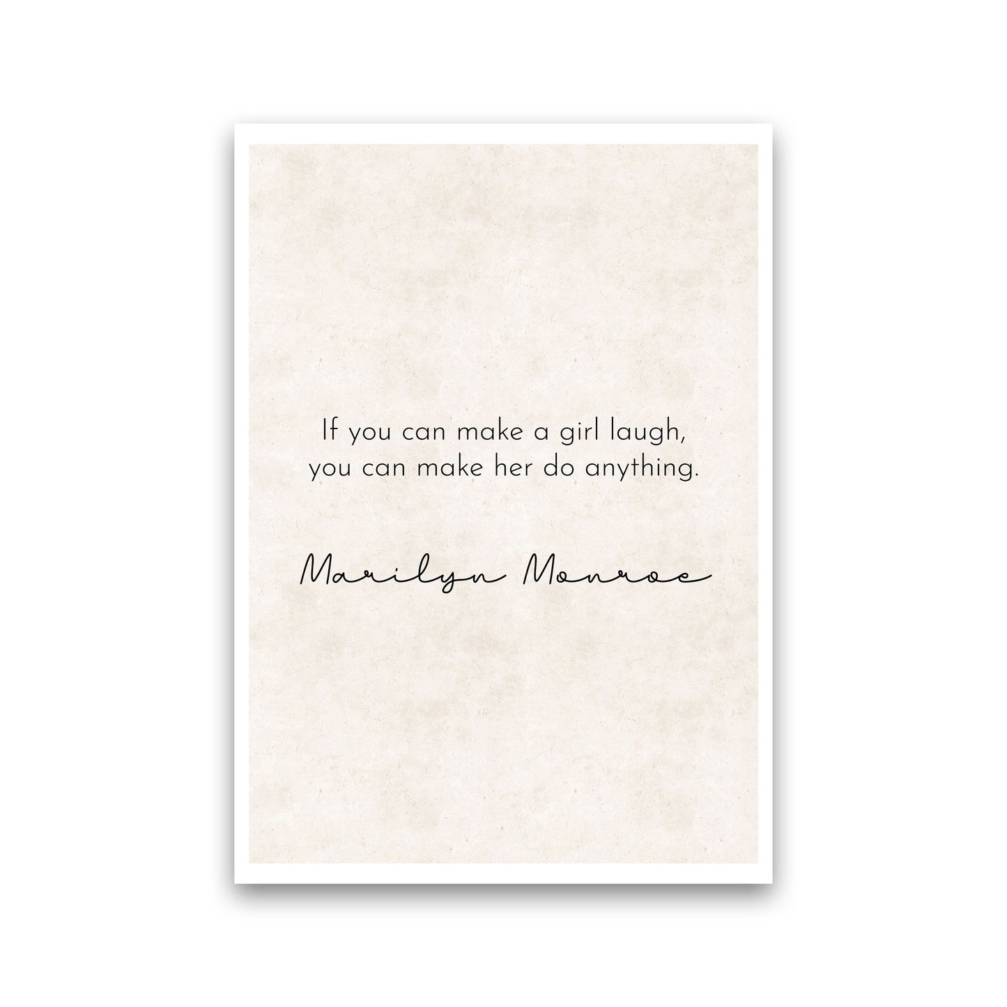 Make a Girl Laugh - Marilyn Monroe Art Print by Pixy Paper Print Only