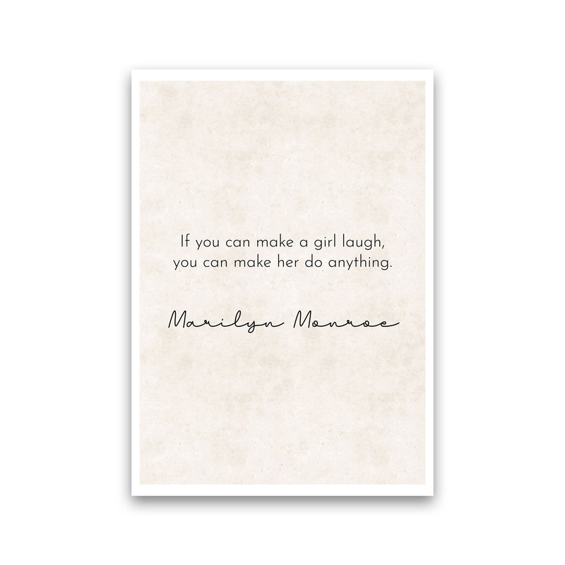 Make a Girl Laugh - Marilyn Monroe Art Print by Pixy Paper Print Only