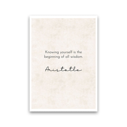Knowing Yourself - Aristotle Art Print by Pixy Paper Print Only