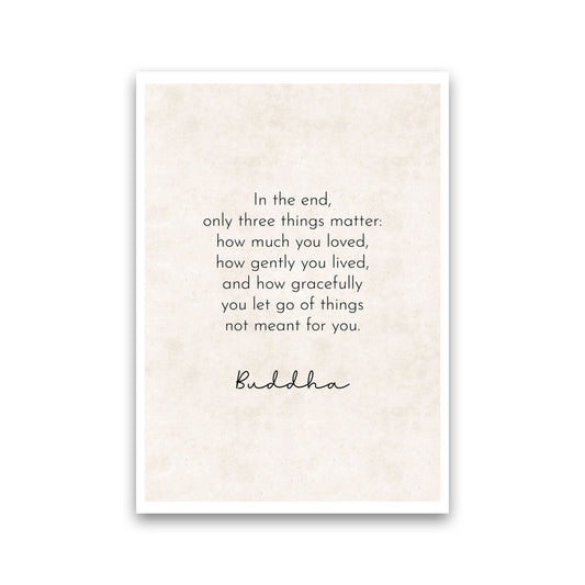 In The End - Buddha Art Print by Pixy Paper Print Only