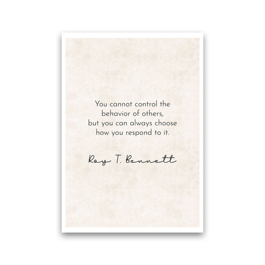 Cannot Control - Roy Bennett Art Print by Pixy Paper Print Only