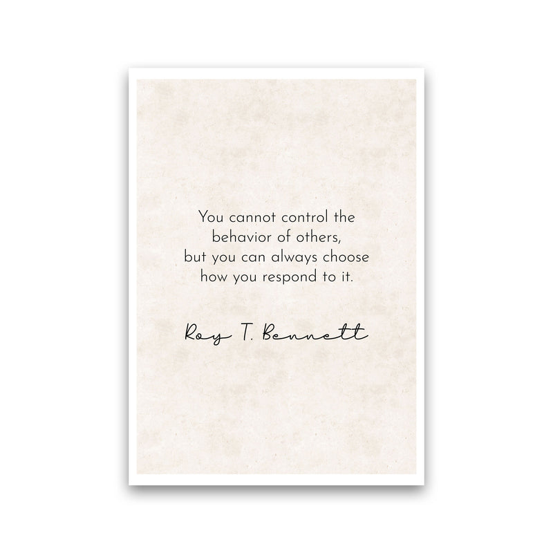 Cannot Control - Roy Bennett Art Print by Pixy Paper Print Only