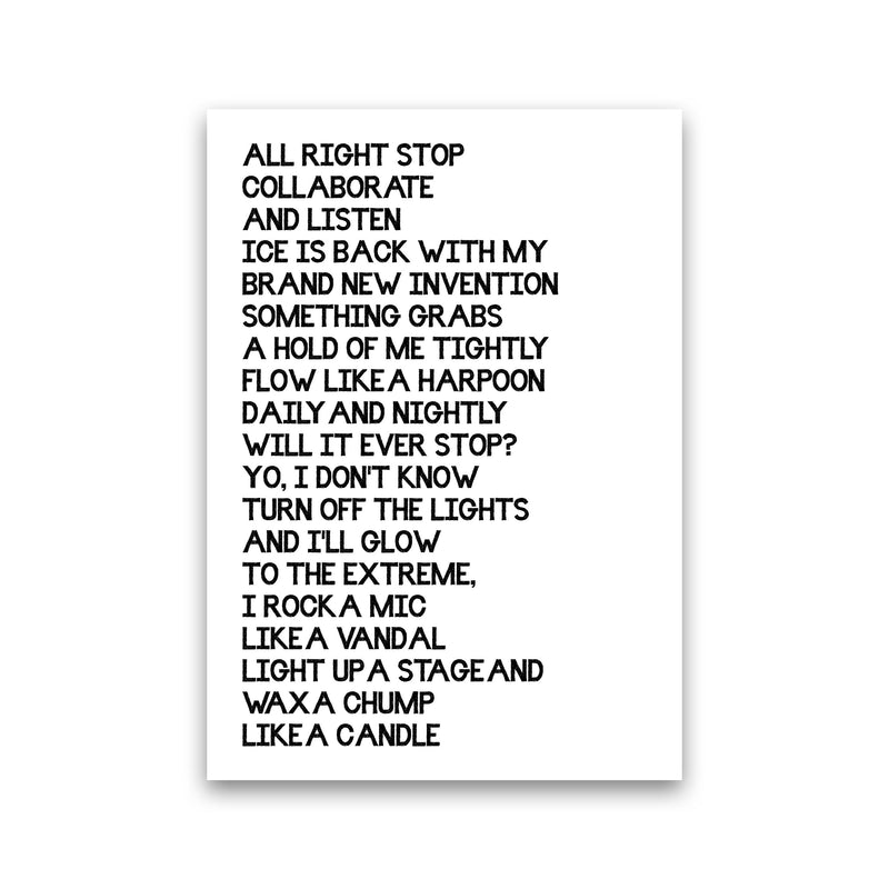 Ice Ice Baby Art Print by Pixy Paper Print Only