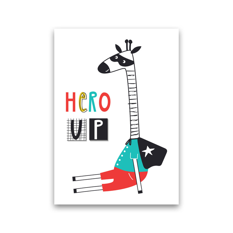 Hero up giraffe Art Print by Pixy Paper Print Only