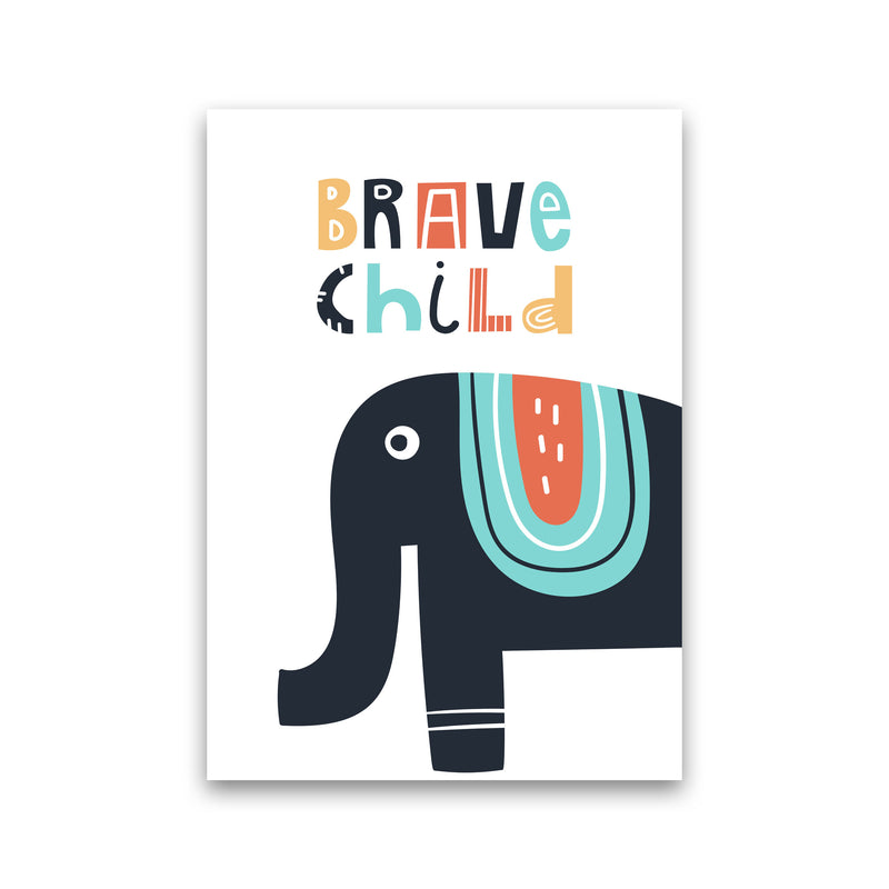 Brave child elephant Art Print by Pixy Paper Print Only
