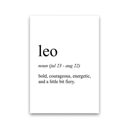 Leo Definition Art Print by Pixy Paper Print Only