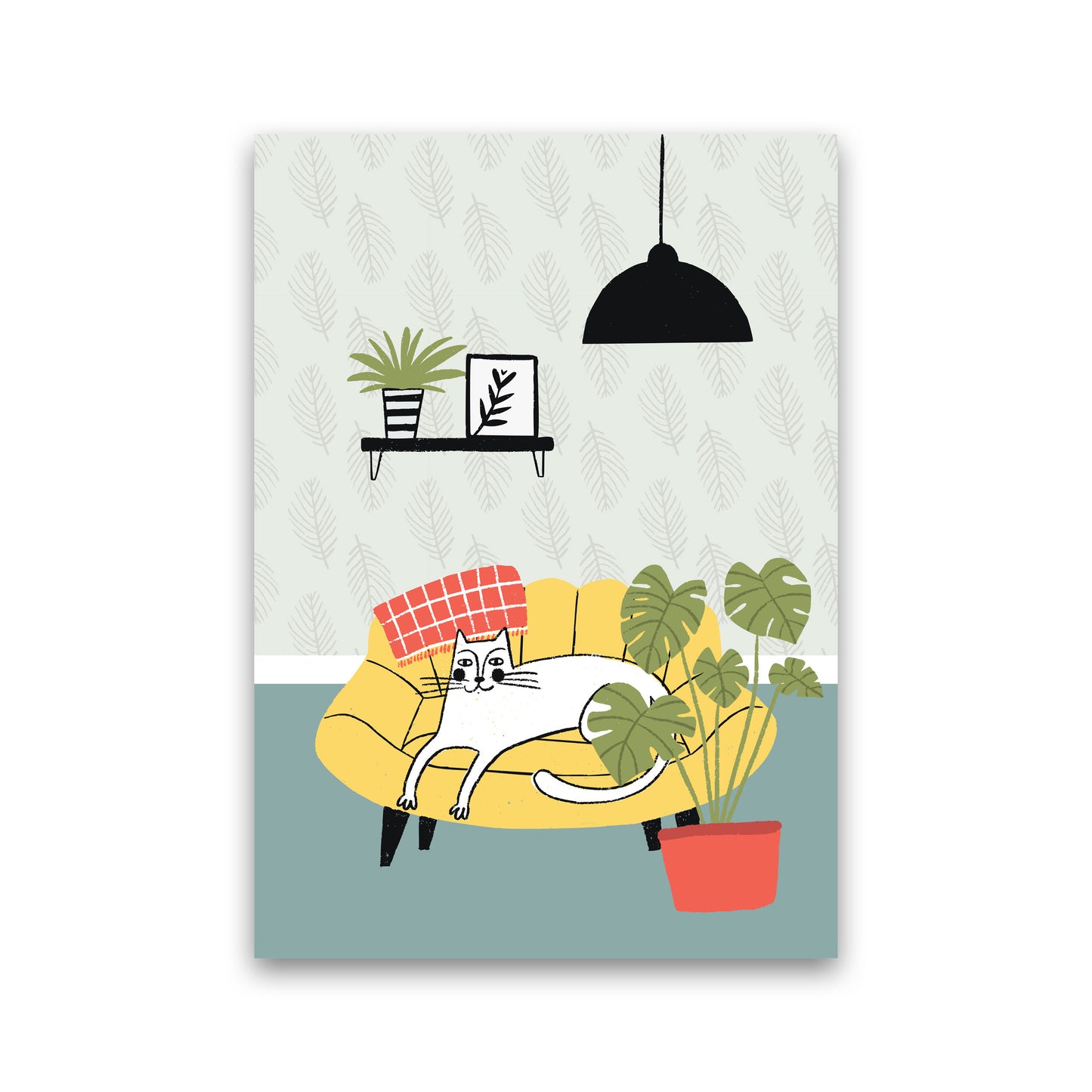 It's A Cat Life Art Print by Pixy Paper Print Only