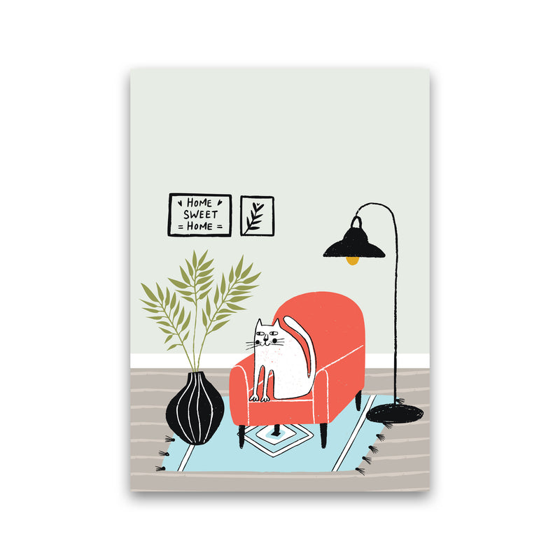 Home Sweet Home Cat Art Print by Pixy Paper Print Only
