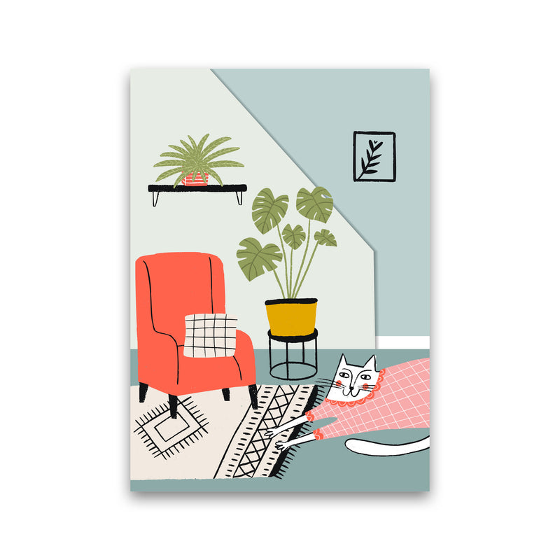 Cat At Home Art Print by Pixy Paper Print Only