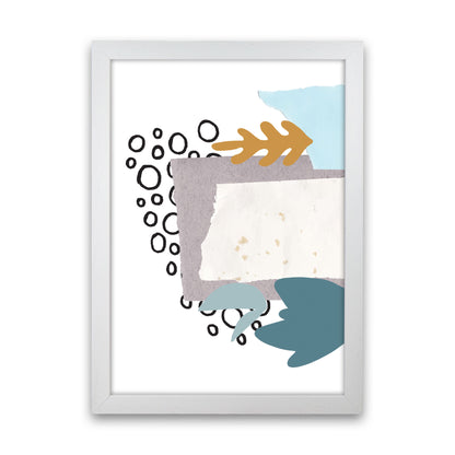 Reef Shapes Abstract 2 Modern Print White Grain