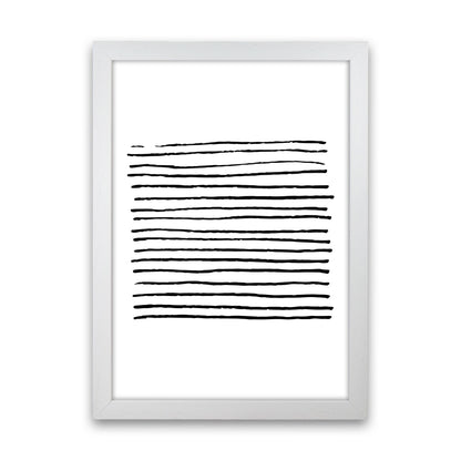 Black Zebra Lines Abstract Modern Print White Grain