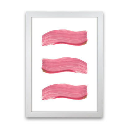 Light Pink Abstract Paint Strokes Modern Print White Grain
