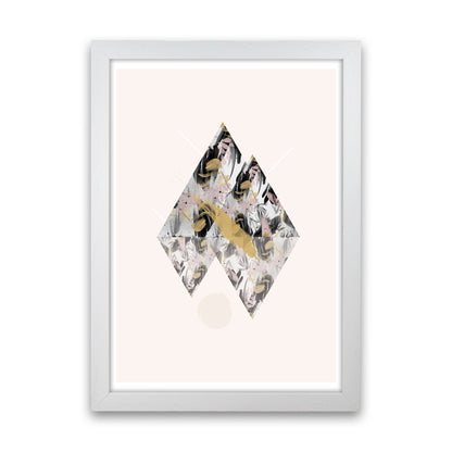 Random Geo Styles 2 Modern Print White Grain