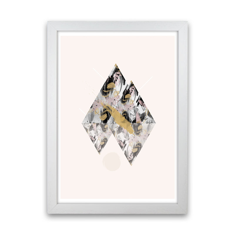 Random Geo Styles 2 Modern Print White Grain