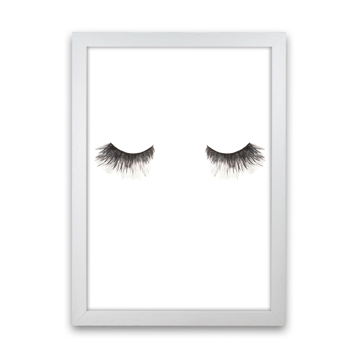 Eyelashes Modern Print White Grain