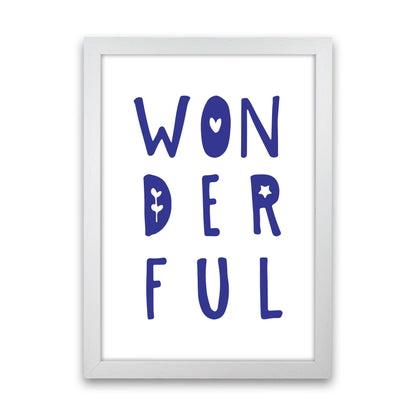 Wonderful Navy Framed Nursey Wall Art Print White Grain