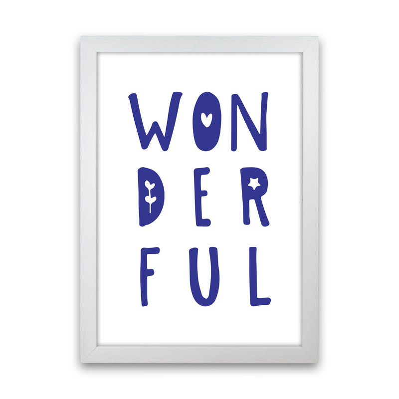 Wonderful Navy Framed Nursey Wall Art Print White Grain