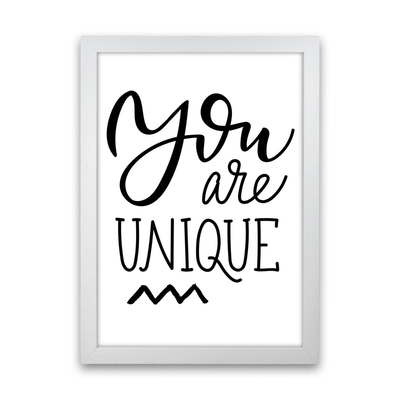 You Are Unique Modern Print White Grain