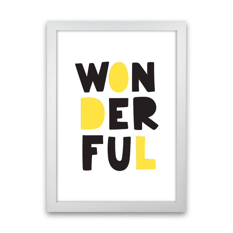 Wonderful Black And Yellow Framed Nursey Wall Art Print White Grain