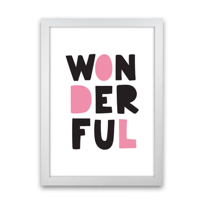 Wonderful Black And Pink Framed Nursey Wall Art Print White Grain
