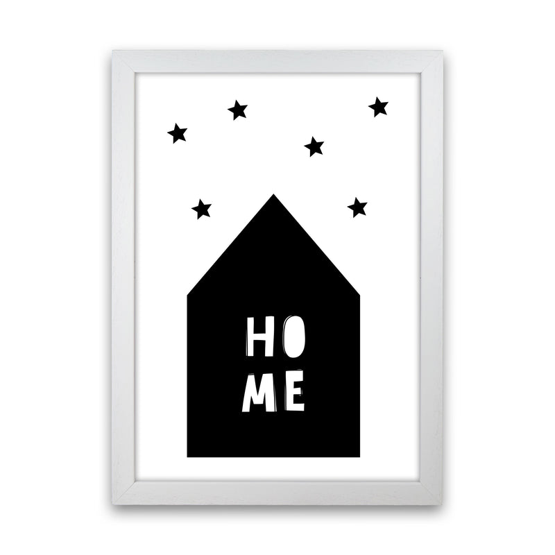 Home Scandi Framed Typography Wall Art Print White Grain