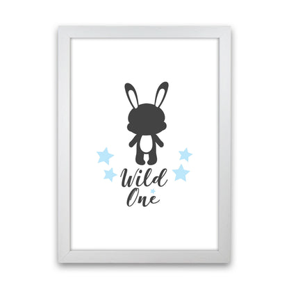 Wild One Framed Nursey Wall Art Print White Grain