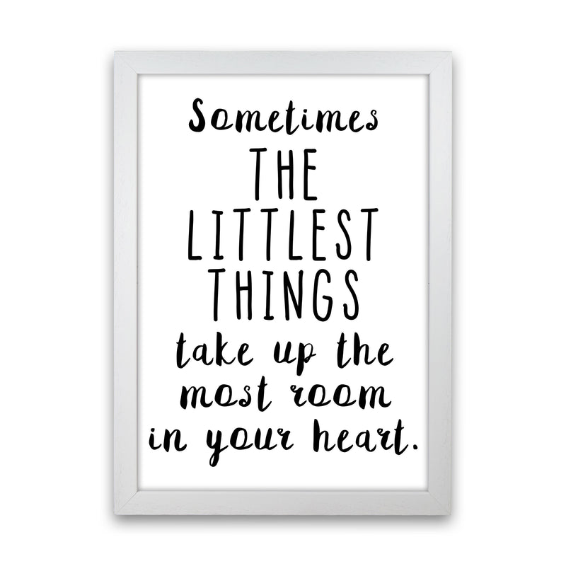 The Littlest Things Black Modern Print White Grain