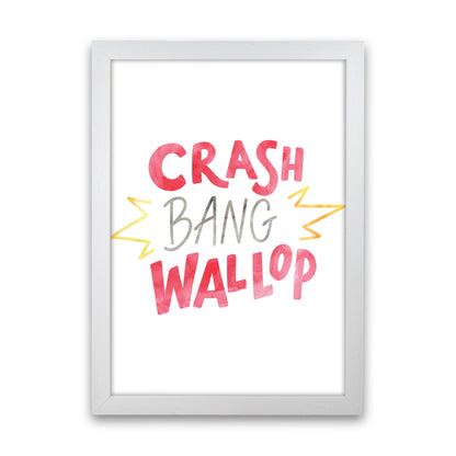 Crash Bang Wallop Watercolour Modern Print White Grain