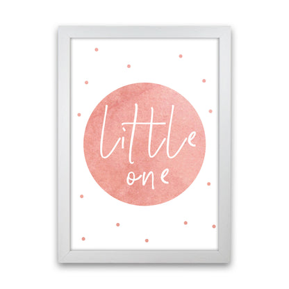 Little One Peach Watercolour Modern Print White Grain