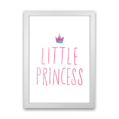 Little Princess Watercolour Modern Print White Grain