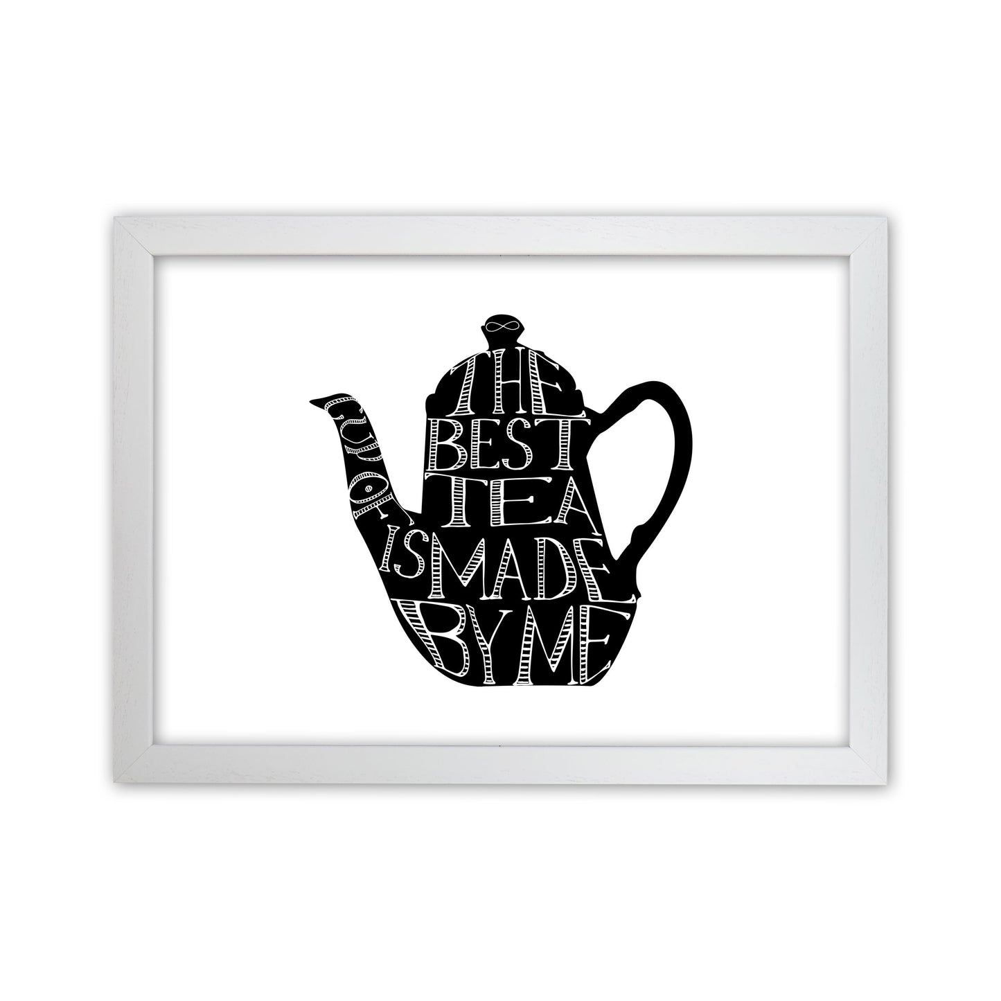 The Best Tea Modern Print, Framed Kitchen Wall Art