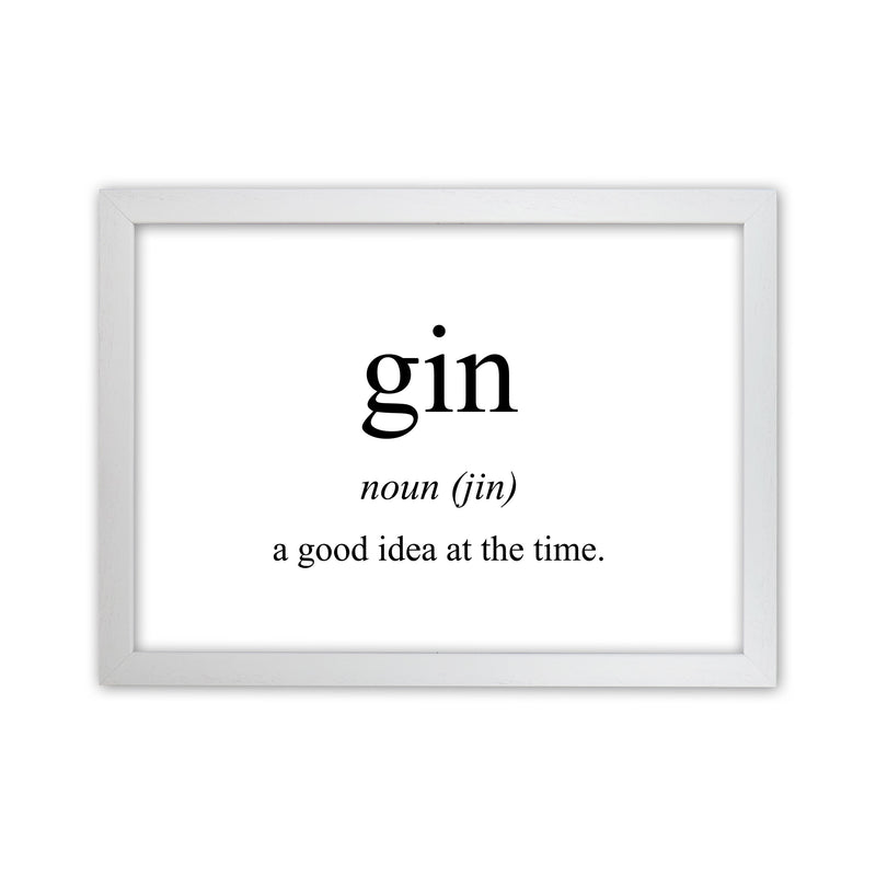 The Meaning Of Gin Modern Print, Framed Kitchen Wall Art