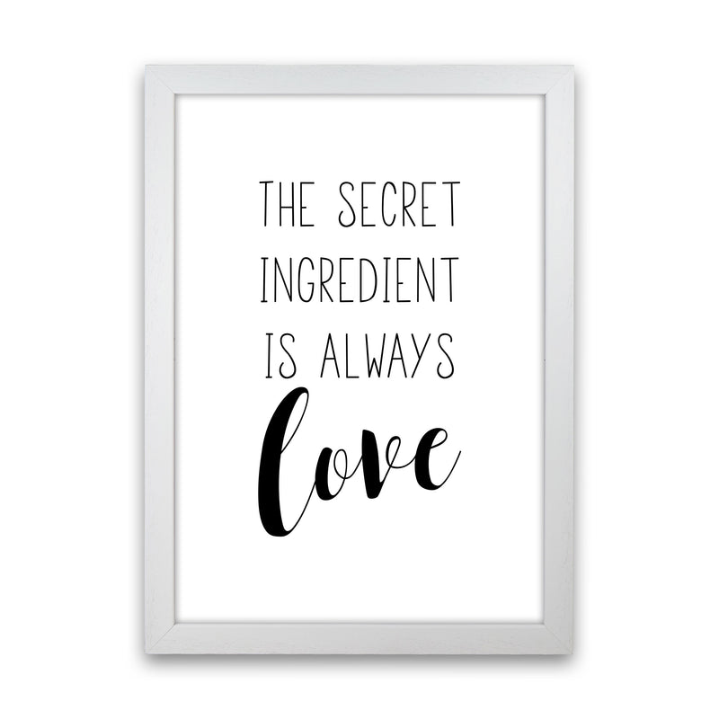 The Secret Ingredient Modern Print White Grain