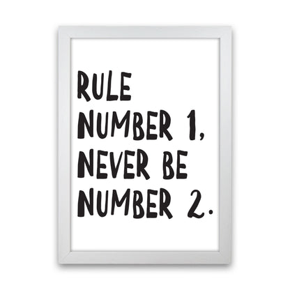 Rule Number One Modern Print White Grain