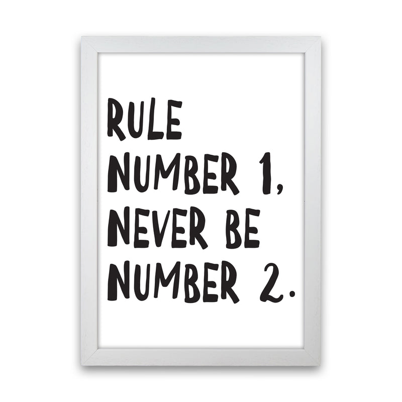 Rule Number One Modern Print White Grain