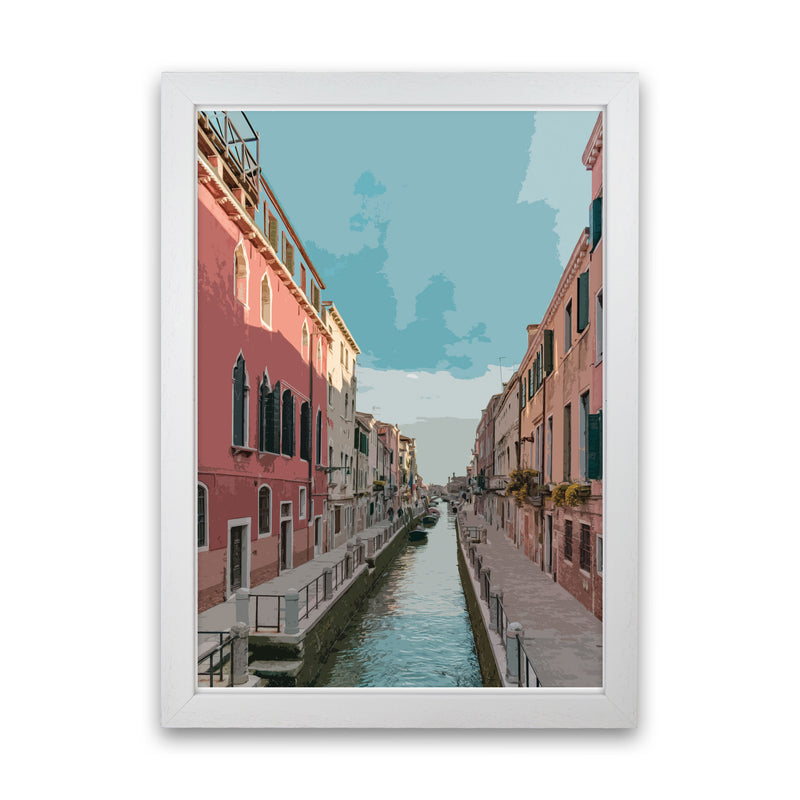 Venice Portrait 2 Modern Print White Grain