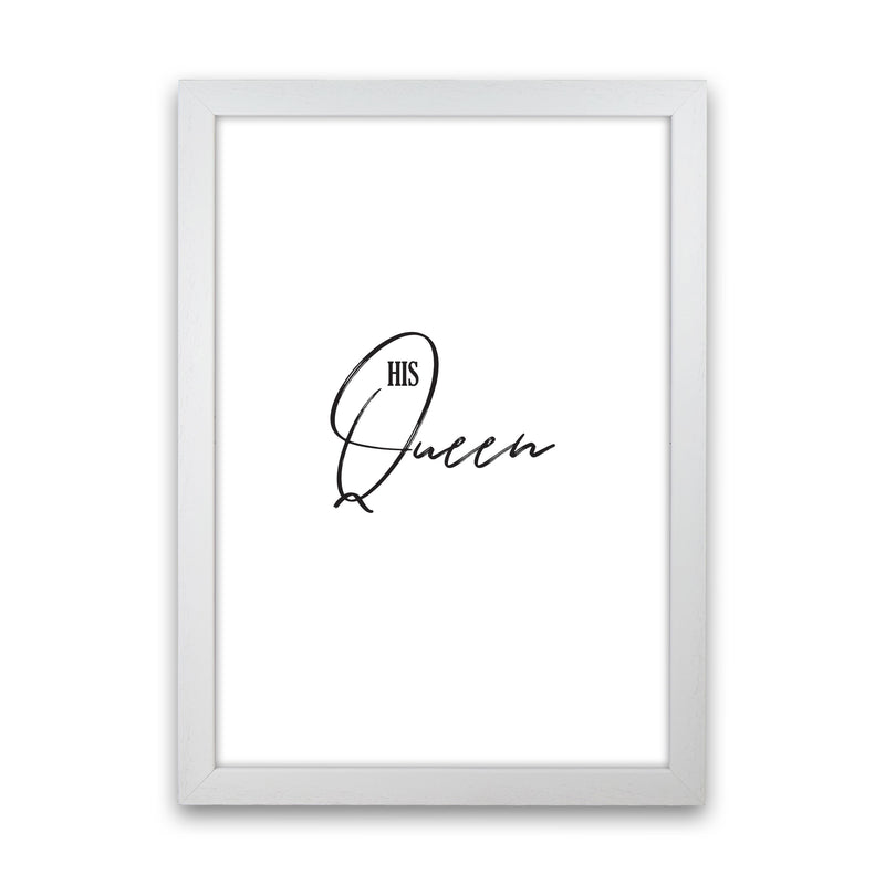 The Queen Modern Print White Grain