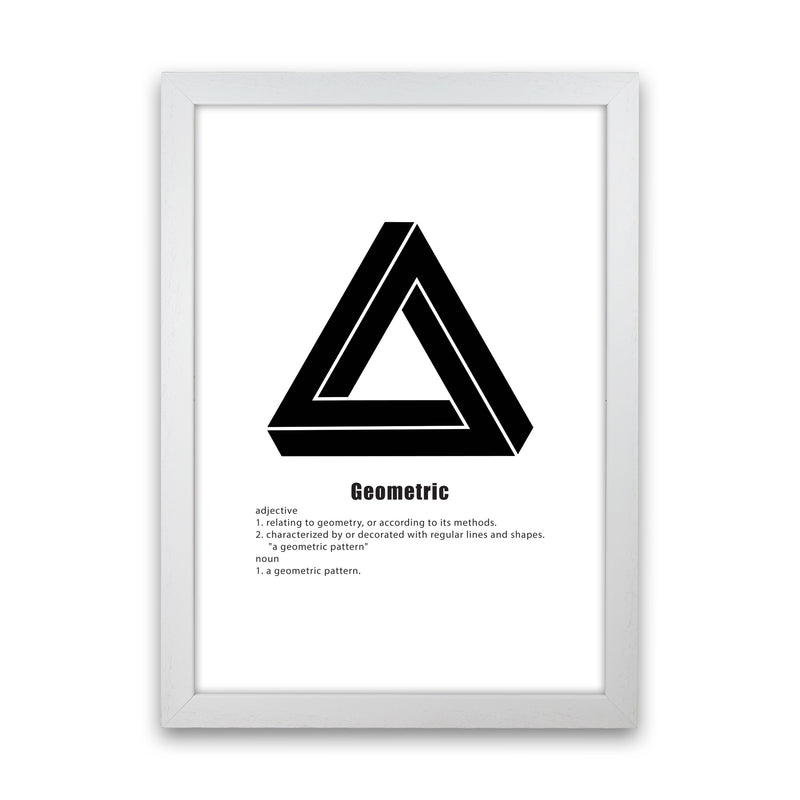 Geometric Meaning 4 Modern Print White Grain