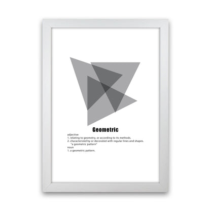 Geometric Meaning 5 Modern Print White Grain