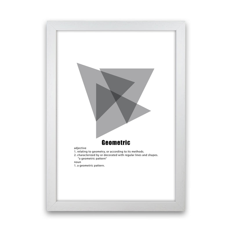 Geometric Meaning 5 Modern Print White Grain