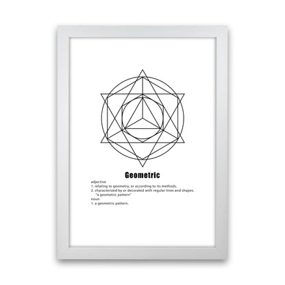 Geometric Meaning 6 Modern Print White Grain