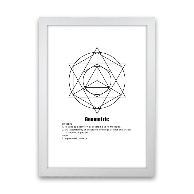 Geometric Meaning 6 Modern Print White Grain