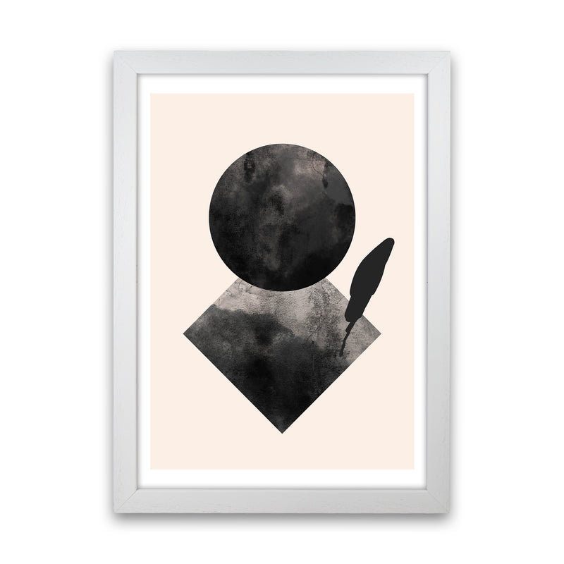 Nude And Black Watercolour 2 Art Print by Pixy Paper White Grain