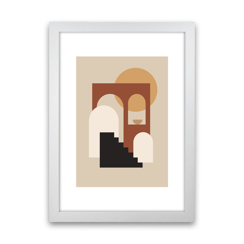 Mica Sand Stairs To Sun N16  Art Print by Pixy Paper White Grain
